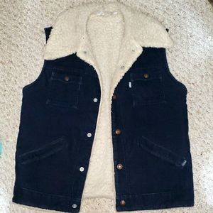 Levi's Navy Corduroy Vest sz Kid 16/ Womens S